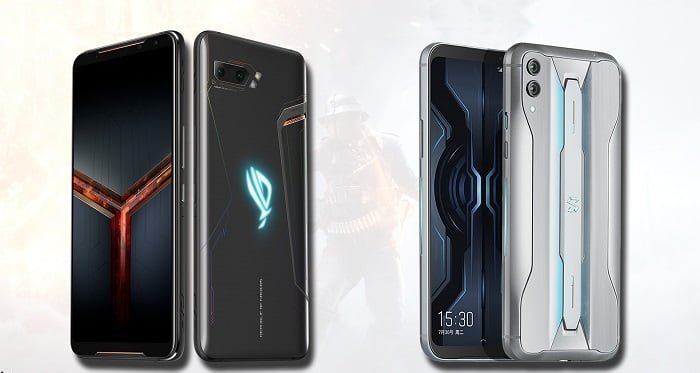 مقایسه black shark 2 pro و asus rog phone 2